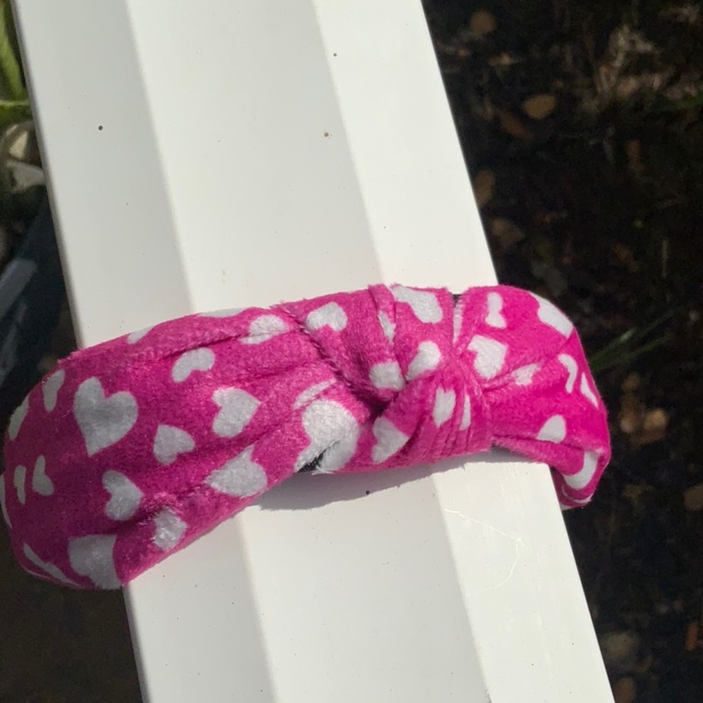 PINK HEADBAND WITH HEARTS